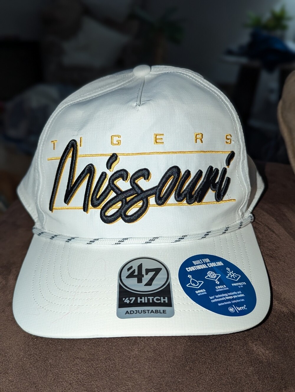 Missouri Tigers ’47 Hitch Hat White Adjustable Rope Snapback Cooling Mizzou Cap